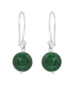 Green Onyx 925 Sterling Silver Earrings