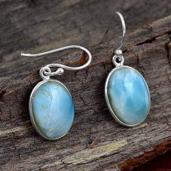 Blue Crystal 925 Sterling Silver Earrings 3