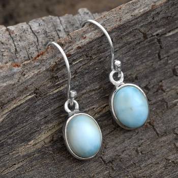 Blue Crystal 925 Sterling Silver Earrings 2