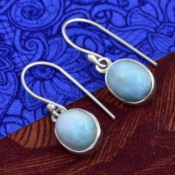Blue Crystal 925 Sterling Silver Earrings 3