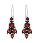 Red Garnet 925 Sterling Silver Earrings