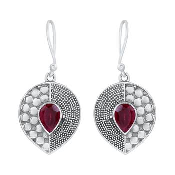Pink Ruby   925 Sterling Silver Earrings 1
