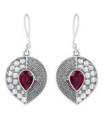 Pink Ruby   925 Sterling Silver Earrings