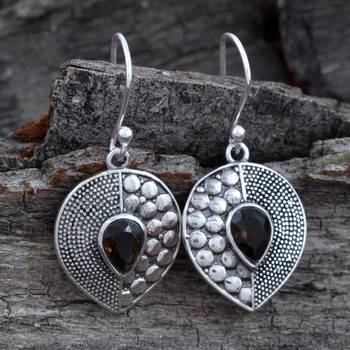 Brown Quartz   925 Sterling Silver Earrings 2