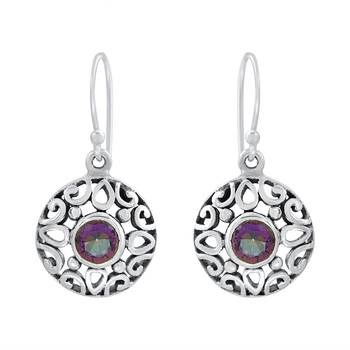 Multicolor Quartz   925 Sterling Silver Earrings 1