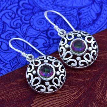 Multicolor Quartz   925 Sterling Silver Earrings 3