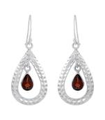 Red Garnet 925 Sterling Silver Earrings