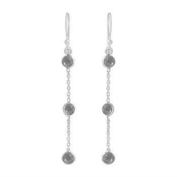 Multicolor Crystal 925 Sterling Silver Earrings 1