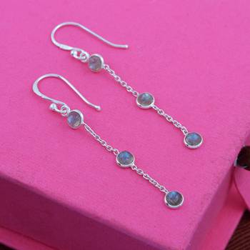 Multicolor Crystal 925 Sterling Silver Earrings 2