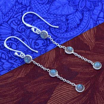 Multicolor Crystal 925 Sterling Silver Earrings 3