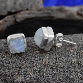 Multicolor Moonstone 925 Sterling Silver Earrings 2
