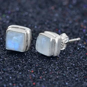Multicolor Moonstone 925 Sterling Silver Earrings 3