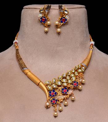 Kundan Embellished Matte Finish Designer Neckpiece 317FNN163 1