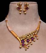 Kundan Embellished Matte Finish Designer Neckpiece 317FNN164