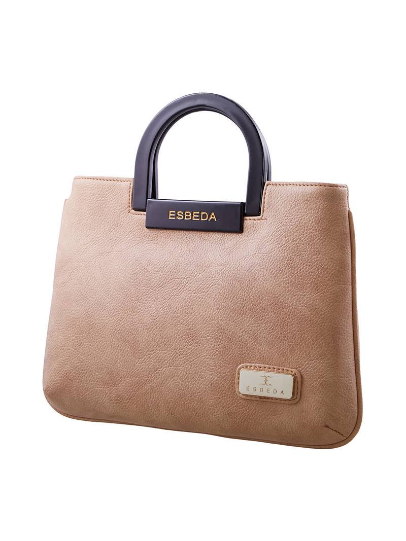 Esbeda Beige Solid Pu Synthetic Fabric Armbag For Women ESBEDA 3189268