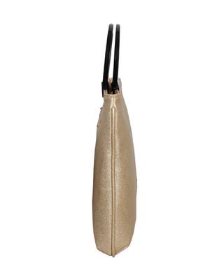 Cream Color Medium Size Embellished Armbag For Women 4