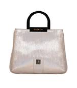 Silver Color Medium Size Embellished Armbag For Women