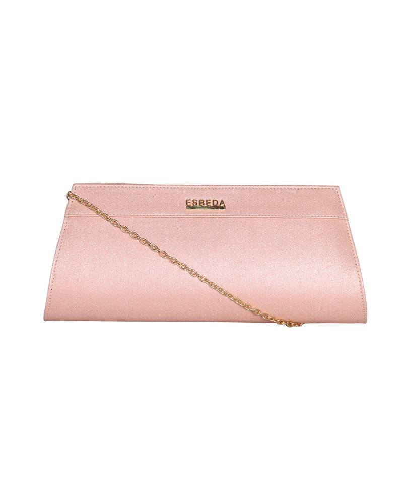 Esbeda Pink Color Medium Size Designer Party Clutch For Women