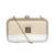 Esbeda Gold Color Solid Pattern Glitter box clutch For Women