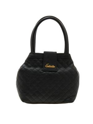 Esbeda Black Checks Pu Synthetic Material Handbag For Women 1