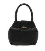 Esbeda Black Checks Pu Synthetic Material Handbag For Women