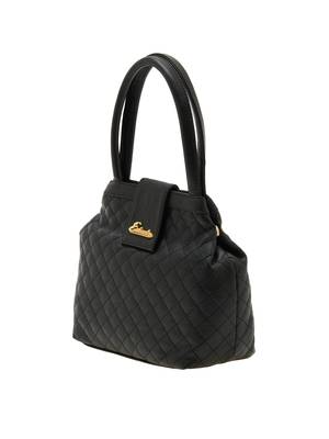 Esbeda Black Checks Pu Synthetic Material Handbag For Women 2