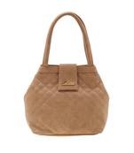 Esbeda Beige Checks Pu Synthetic Material Handbag For Women