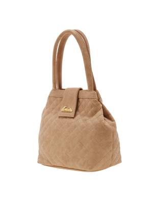 Esbeda Beige Checks Pu Synthetic Material Handbag For Women 2