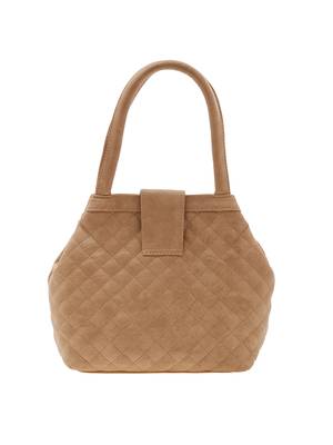 Esbeda Beige Checks Pu Synthetic Material Handbag For Women 4