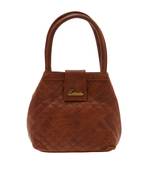 Esbeda Brown Checks Pu Synthetic Material Handbag For Women