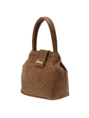 Esbeda Brown Checks Pu Synthetic Material Handbag For Women 2