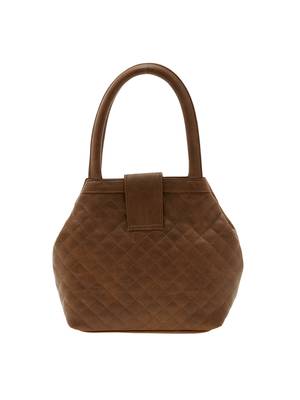 Esbeda Brown Checks Pu Synthetic Material Handbag For Women 4