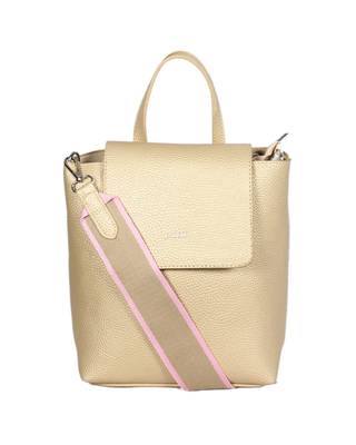 Esbeda Gold Color Medium Size Solid Suede Design Handbag For Women 1
