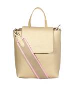 Esbeda Gold Color Medium Size Solid Suede Design Handbag For Women