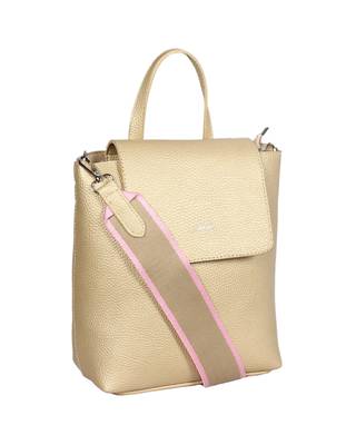 Esbeda Gold Color Medium Size Solid Suede Design Handbag For Women 2