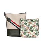 Esbeda Beige Color Magnet Closure Floral Pouch Handbag For Women