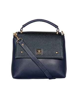 Esbeda Blue Color Solid Pattern Cinhetic Box Handbag For Women 1