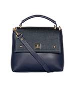 Esbeda Blue Color Solid Pattern Cinhetic Box Handbag For Women