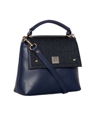 Esbeda Blue Color Solid Pattern Cinhetic Box Handbag For Women 2