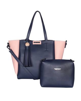 Esbeda Blue Color Solid Pattern Zac handbag with Pouch For Women 1
