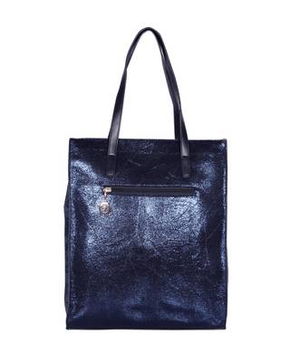 Esbeda Navy Color Printed Pattern Sparkling Sequins Handbag For Women 3