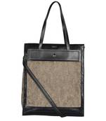 Esbeda Black Color Printed Pattern Sparkling Sequins Handbag For Women