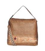 Esbeda Brown Color Emboss Pattern Gypsy Hobo bag For Women