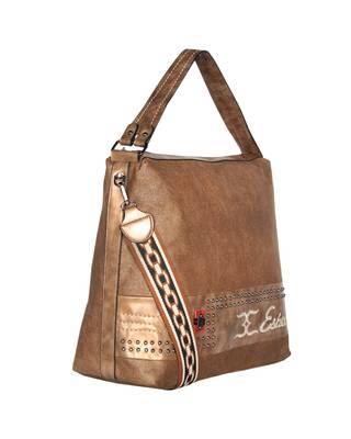 Esbeda Brown Color Emboss Pattern Gypsy Hobo bag For Women 6