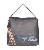 Esbeda Dark Grey Color Emboss Pattern Gypsy Hobo bag For Women