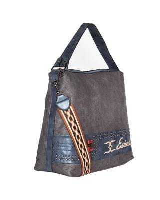 Esbeda Dark Grey Color Emboss Pattern Gypsy Hobo bag For Women 3