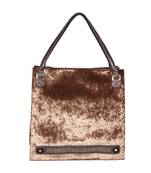 Esbeda Coffee Color Solid Pattern upholstery Square shaped Handbag For Women