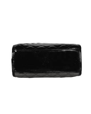 Esbeda Black Color Solid Pattern Quilted Shiny Handbag For Women 5