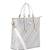 Esbeda White Color Printed Pattern Logo font handbag For Women