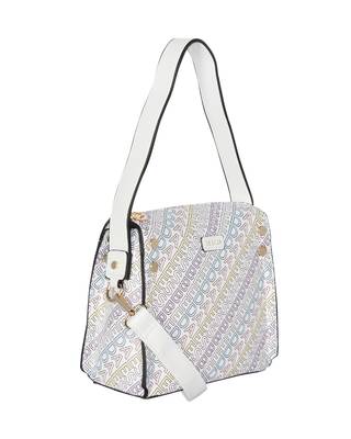 Esbeda White Color Printed Logo font handbag For Women 4